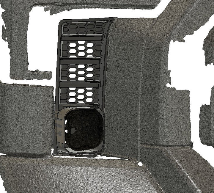Baja 686 Industries LLC Led vent cover (ASA Matte Black) + Baja Designs Squadron PRO for Tundra (2022+)