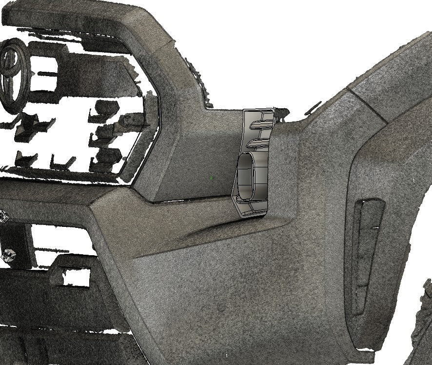 Baja 686 Industries LLC Baja Designs Squadron Led vent cover (ASA Matte Black) for Tacoma (2024+)