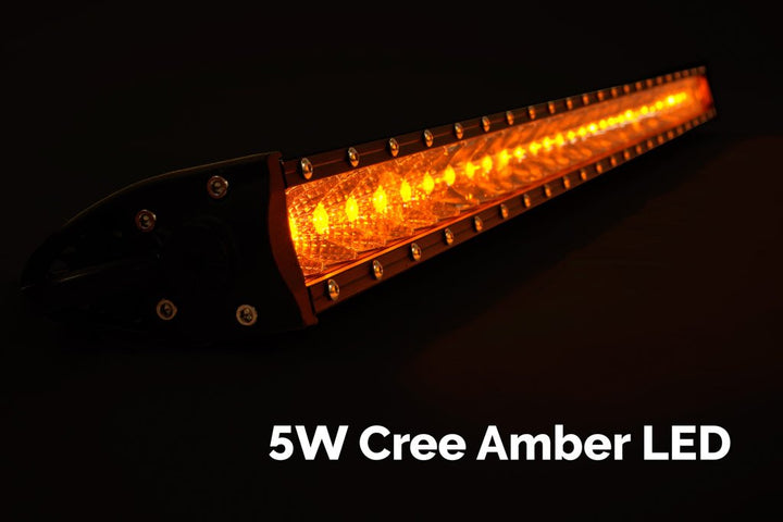 Cali Raised LED 32" Slim Single Row LED Bar (Amber)