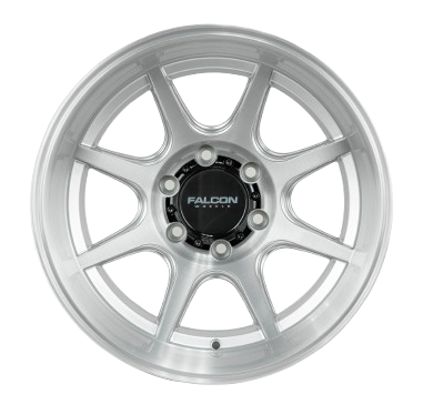 Falcon Off-Road Wheels T8 "Seeker"- Silver Brush Face 17x9