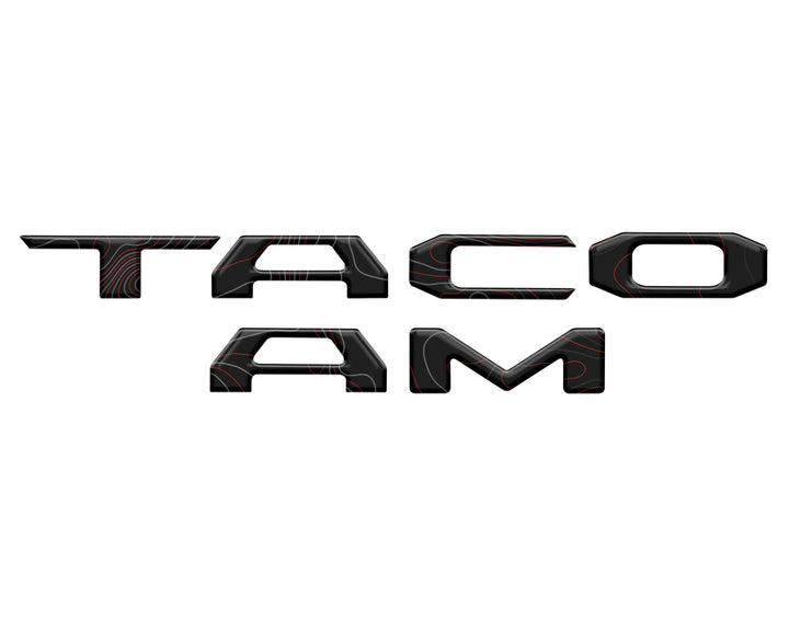 Tailgate Letter Inserts Fits 2016-2023 Toyota Tacoma