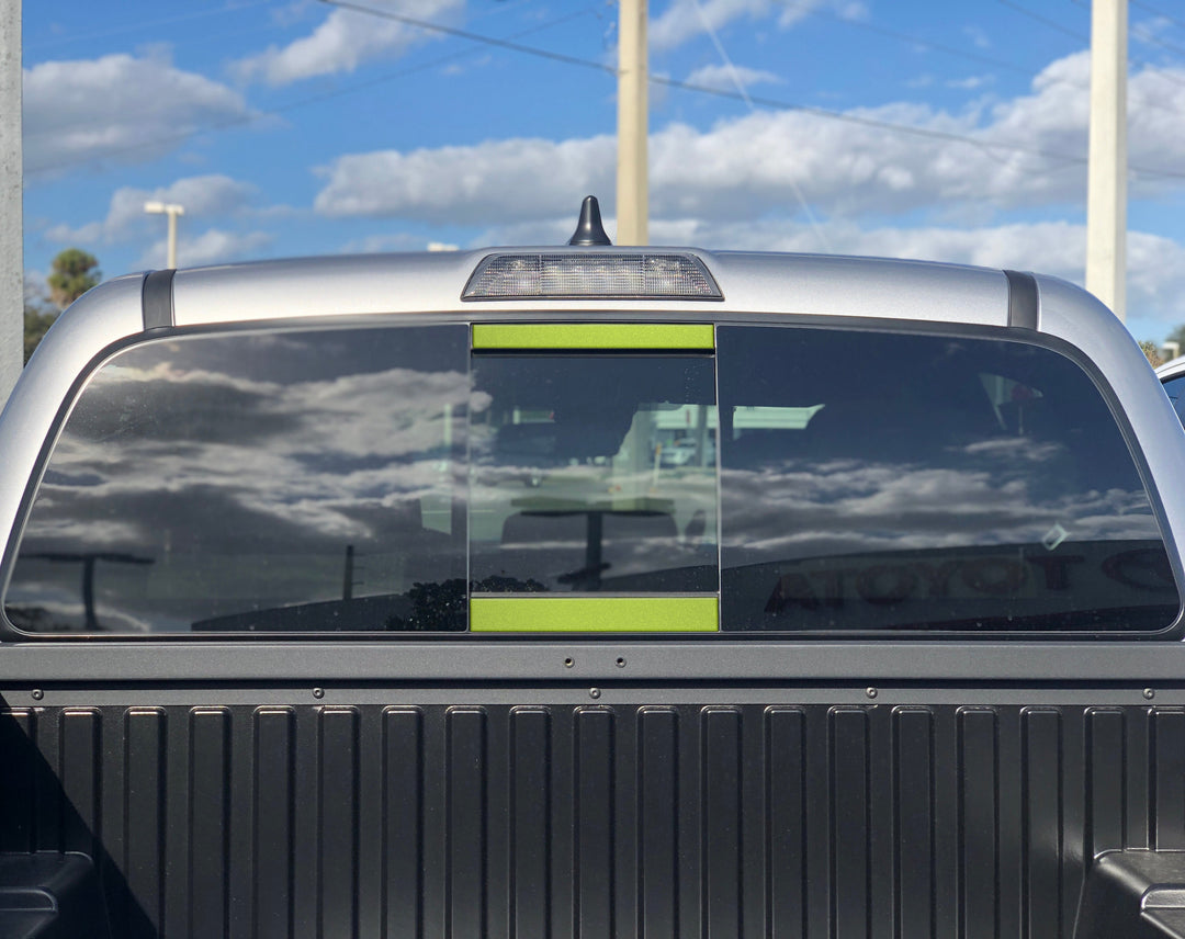 Rear Power Sliding Window Accent Overlays Fits 2016-2023 Toyota Tacoma