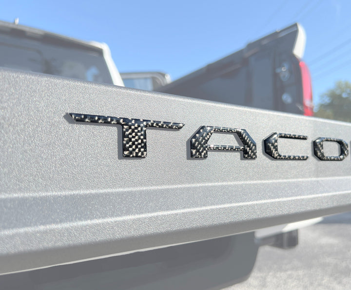 Tufskinz Bed Rail Tailgate Letter Overlays Fits Tacoma (2024+)