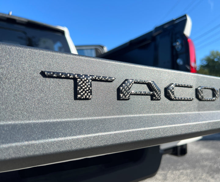 Tufskinz Bed Rail Tailgate Letter Overlays Fits Tacoma (2024+)