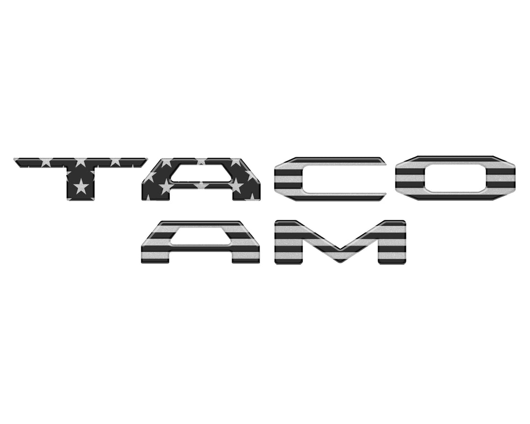 Tufskinz Bed Rail Tailgate Letter Overlays Fits Tacoma (2024+)