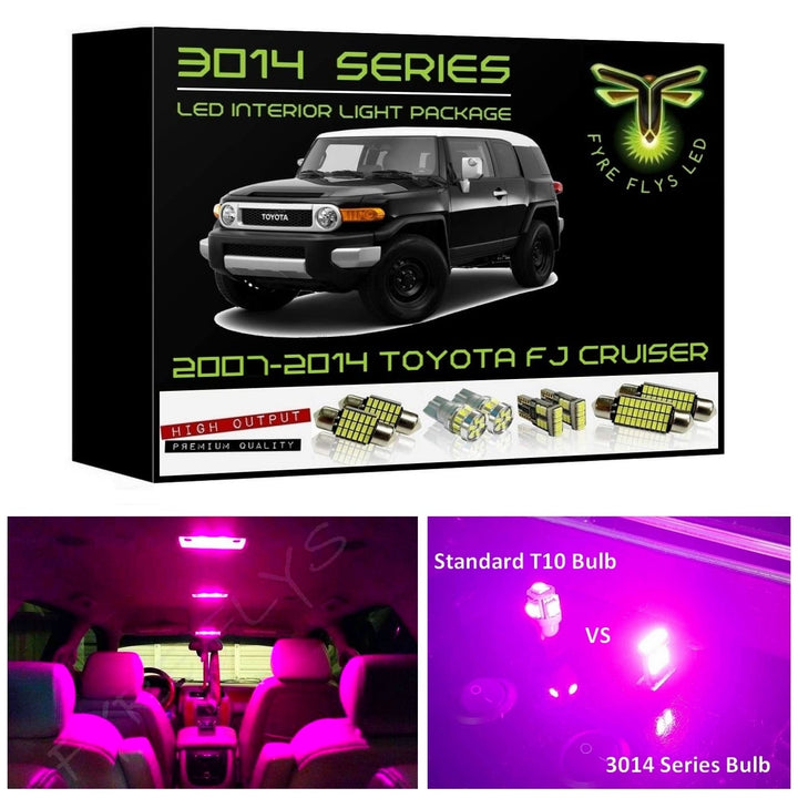 2007-2014 Toyota FJ Cruiser Super Bright 3014 Series LED interior light kit