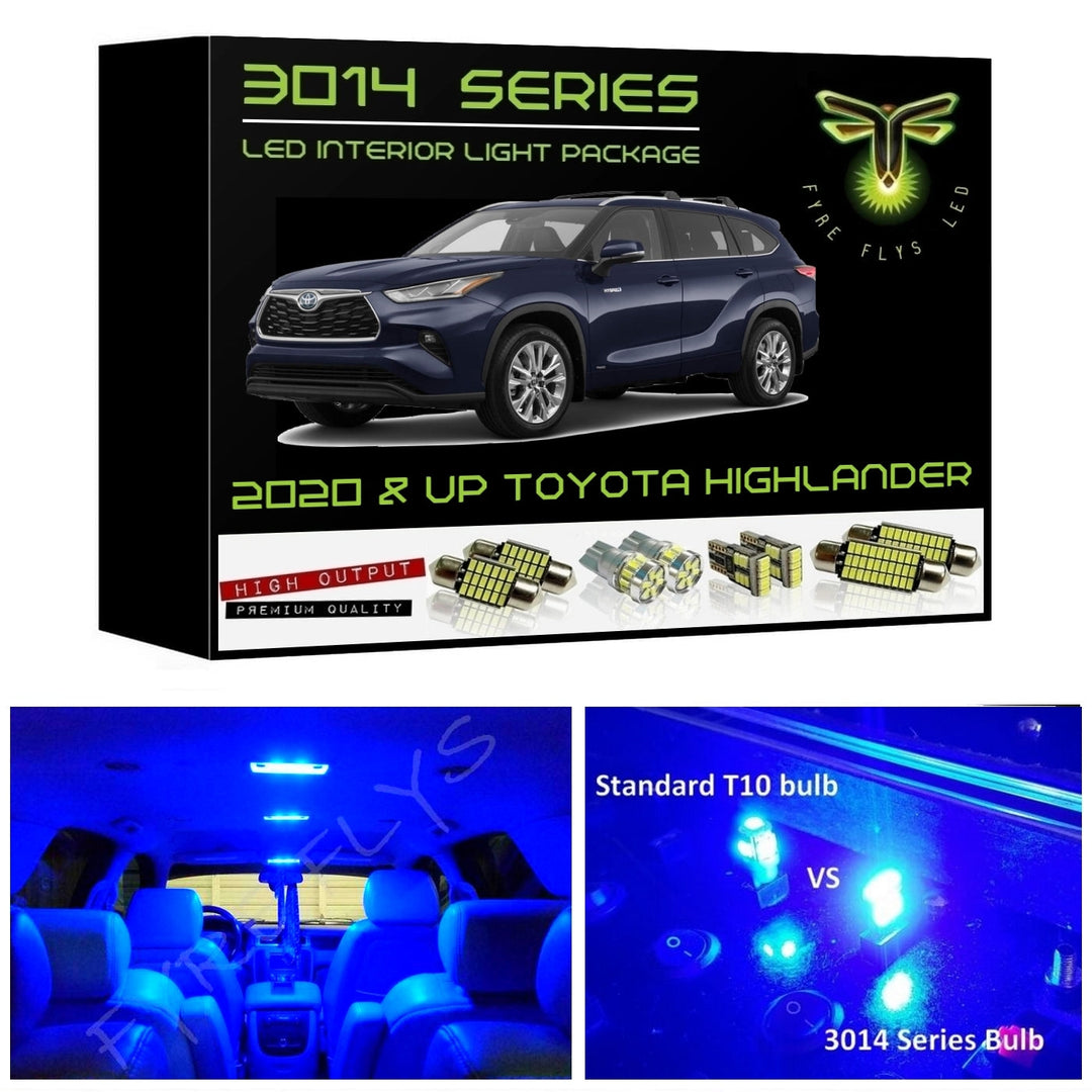 2020-2025 Toyota Highlander Super Bright 3014 Series LED interior light kit