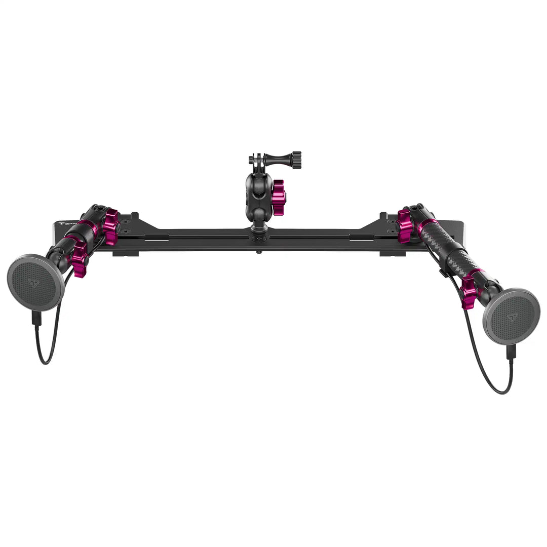 TRAXX™ - Slim Track Dash Bracket With Dual MagSafe Charging Phone Mounts & GoPro Mount | 2021-2026 Ford Bronco & Bronco Raptor (Non-Sport)