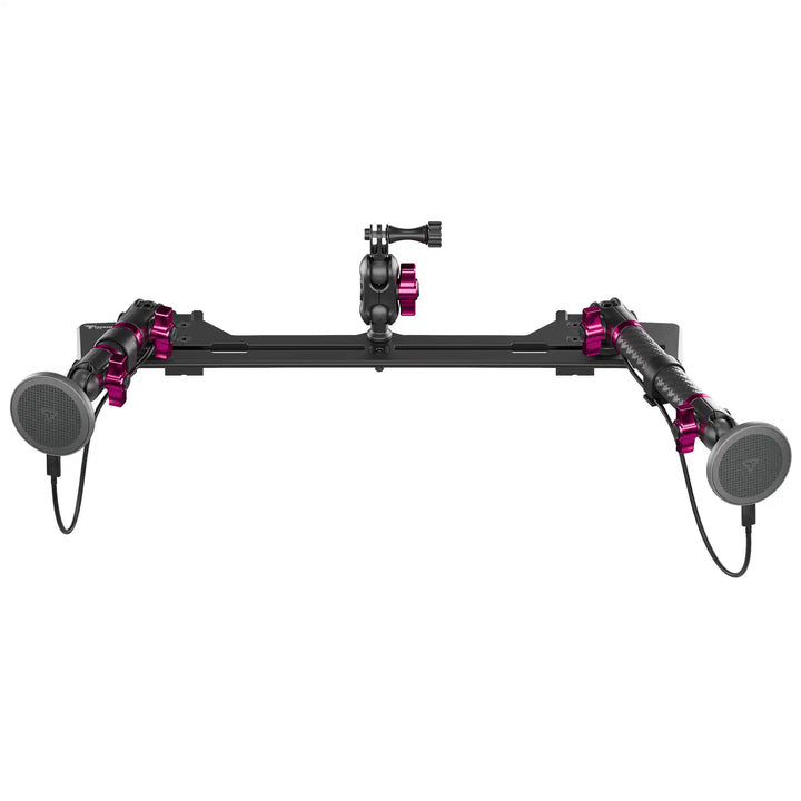 TRAXX™ - Slim Track Dash Bracket With Dual MagSafe Charging Phone Mounts & GoPro Mount | 2021-2026 Ford Bronco & Bronco Raptor (Non-Sport)