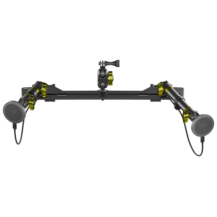 TRAXX™ - Slim Track Dash Bracket With Dual MagSafe Charging Phone Mounts & GoPro Mount | 2021-2026 Ford Bronco & Bronco Raptor (Non-Sport)