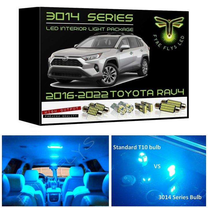 2016-2022 Toyota RAV4 Super Bright 3014 Series LED interior light kit