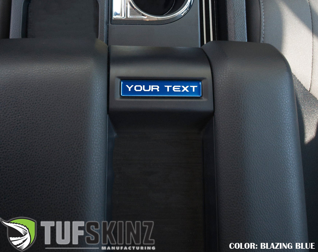 Center Console Badge-Custom Text - Fits 2014-2021 Toyota Tundra