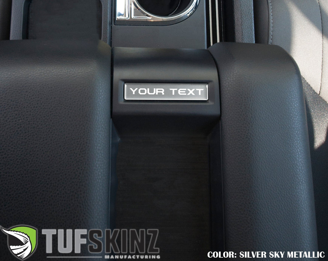 Center Console Badge-Custom Text - Fits 2014-2021 Toyota Tundra