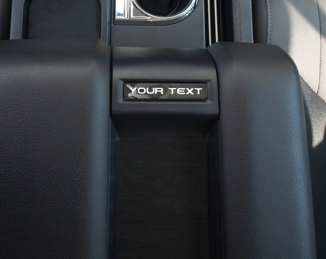 Center Console Badge-Custom Text - Fits 2014-2021 Toyota Tundra