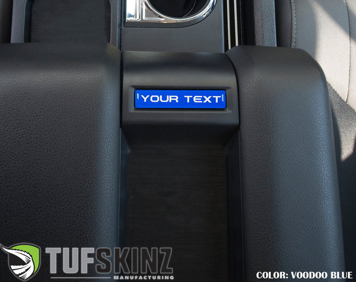 Center Console Badge-Custom Text - Fits 2014-2021 Toyota Tundra