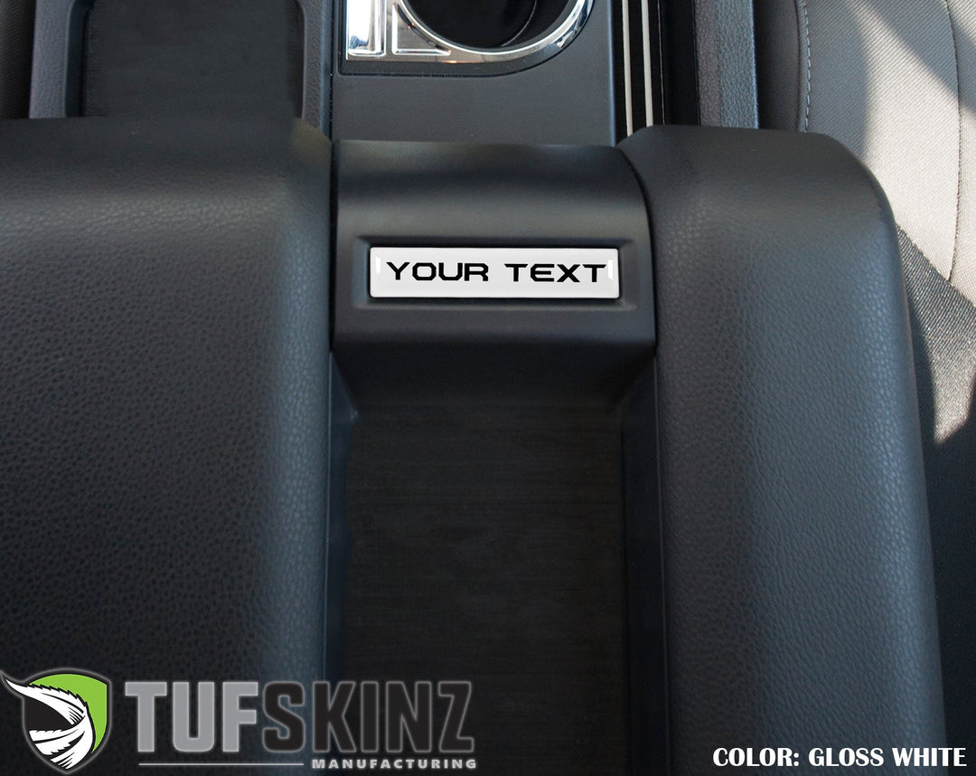 Center Console Badge-Custom Text - Fits 2014-2021 Toyota Tundra