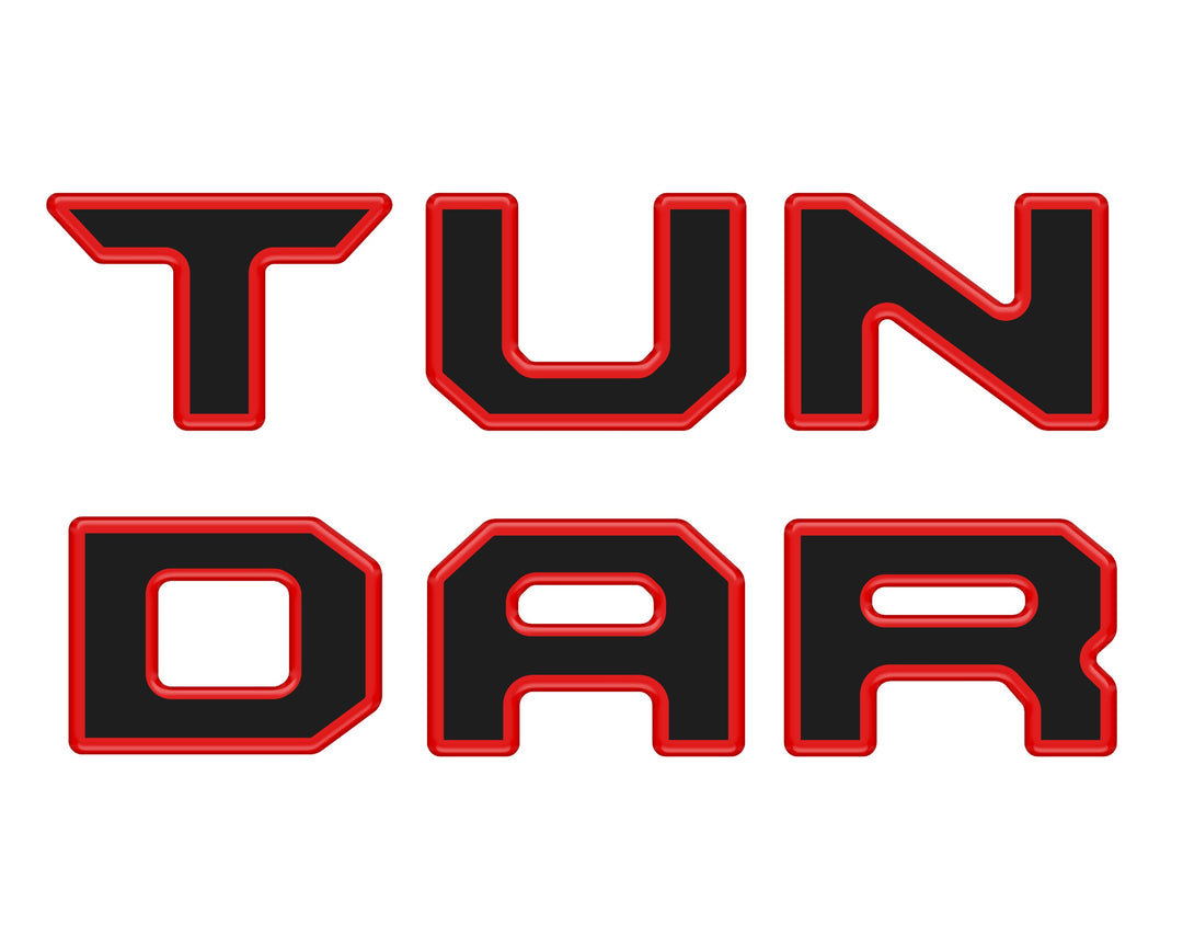Bed Rail Tailgate Letter Overlays Fits 2022-2026 Toyota Tundra