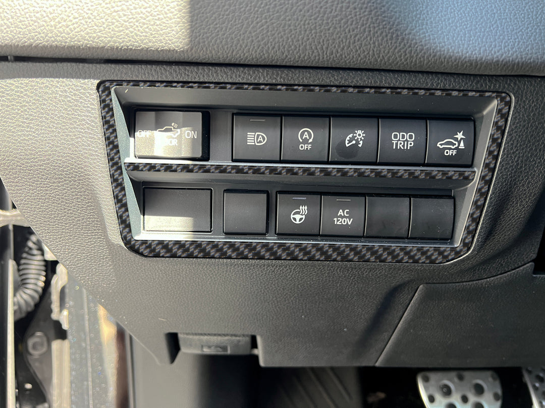 Dim Switch Panel Accent Overlays Fits 2022-2027 Toyota Tundra & 2023-2027 Toyota Sequoia