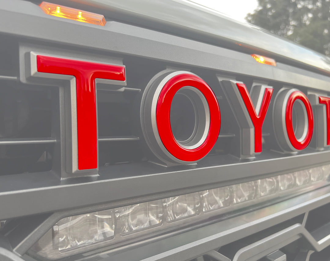 TRD Pro Grille Letter Overlays Fits 2022-2027 Toyota Tundra & 2023-2027 Toyota Sequoia