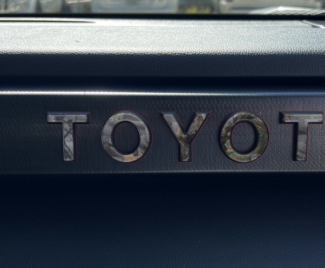 TRD Pro Glovebox Letter Overlays Fits 2022-2027 Toyota Tundra & 2023-2027 Toyota Sequoia