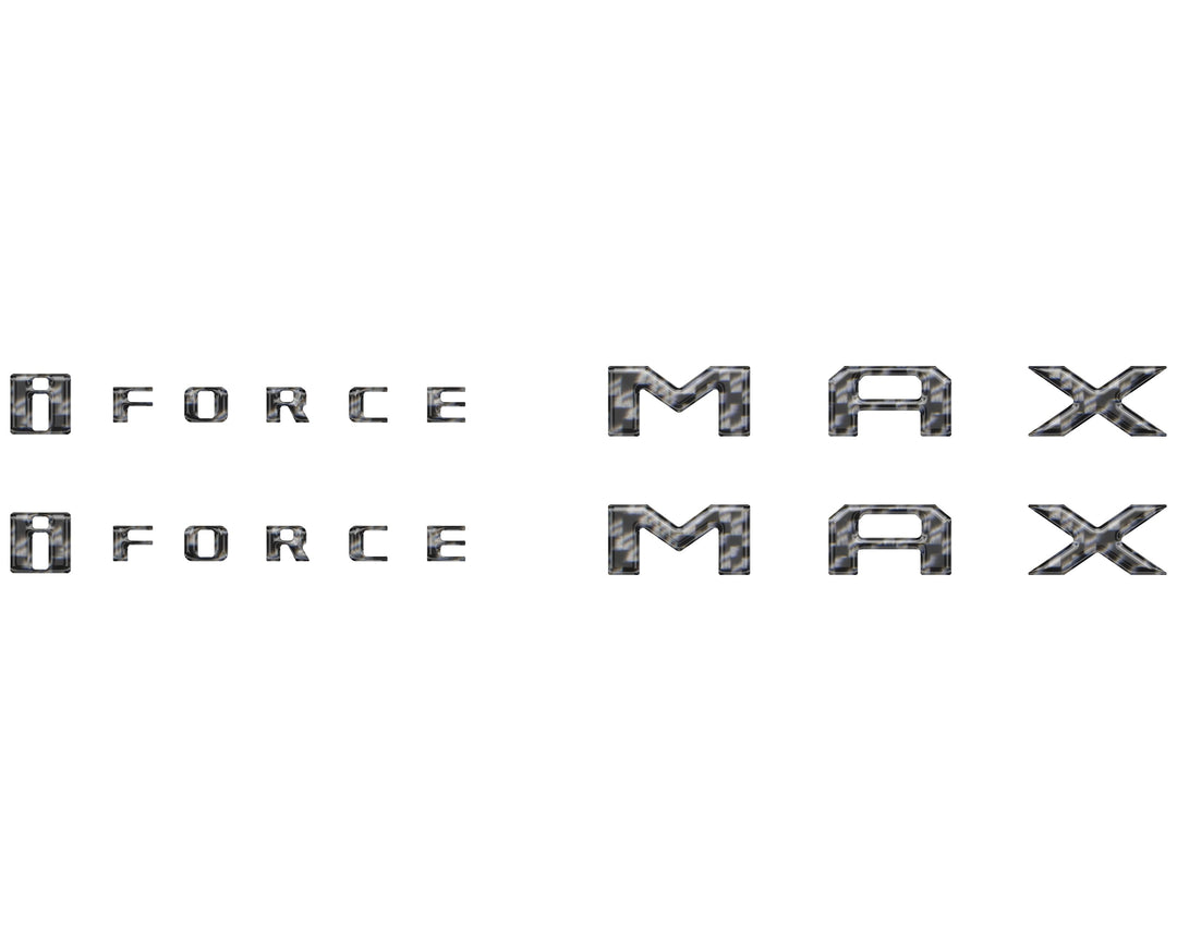 Tufskinz I Force Max Hood Louver Letter Overlays Fits Tundra (2022+)