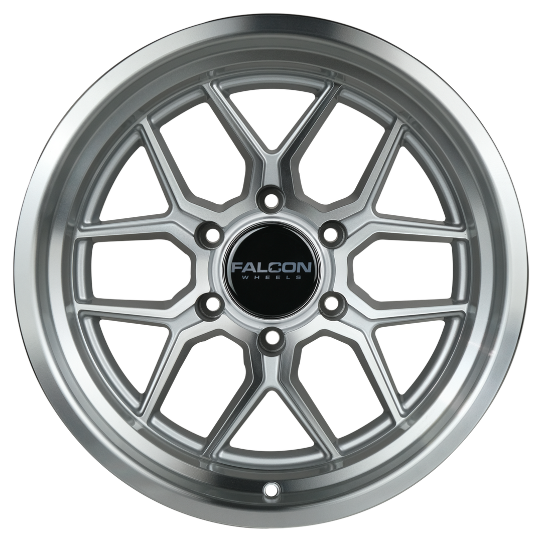Falcon Off-Road Wheels TX1 - Apollo Silver w/Machine Face & Lip 17x9