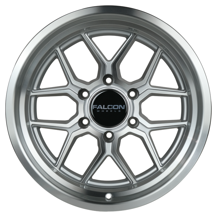 Falcon Off-Road Wheels TX1 - Apollo Silver w/Machine Face & Lip 17x9