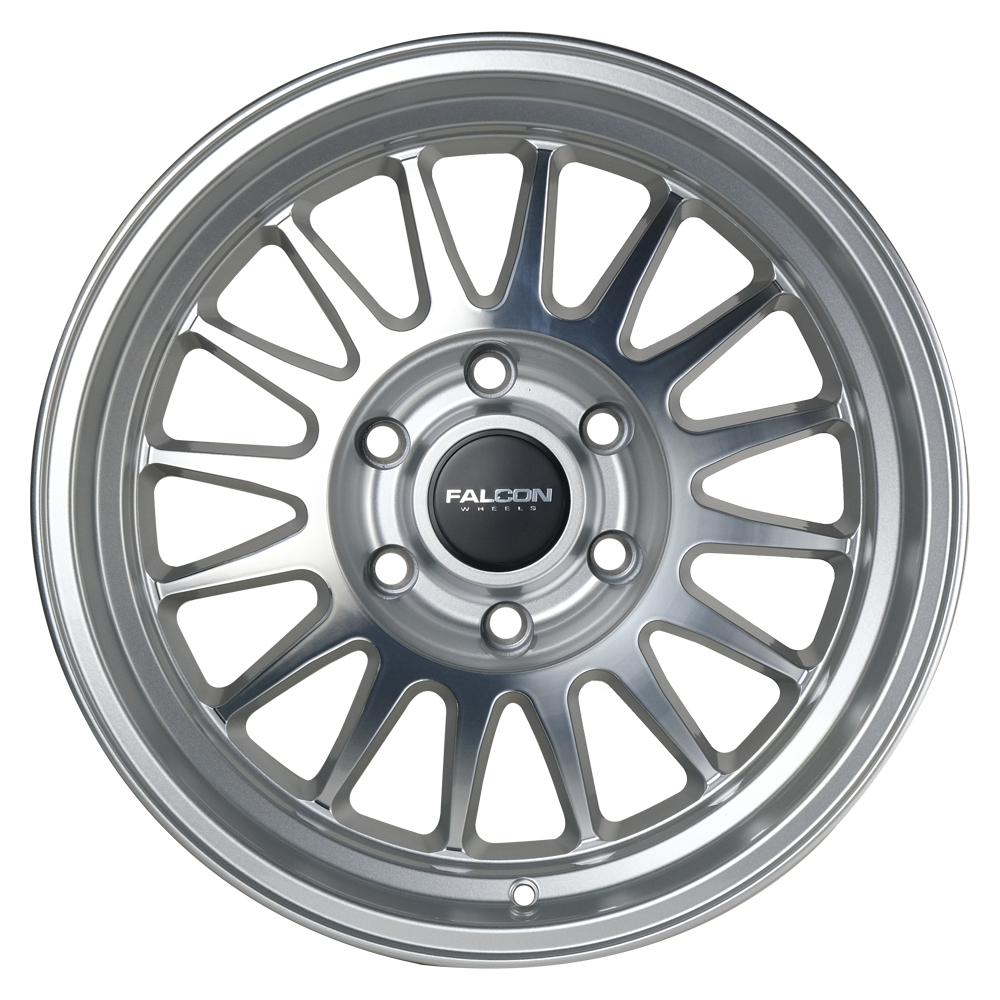 Falcon Off-Road Wheels TX2 - Stratos Silver w/Machine Face 17x9