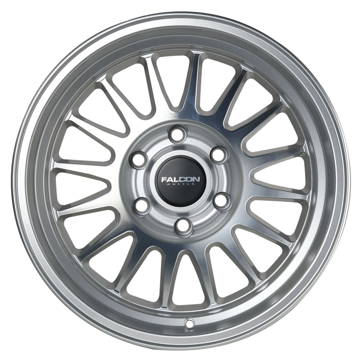 Falcon Off-Road Wheels TX2 - Stratos Silver w/Machine Face 17x9
