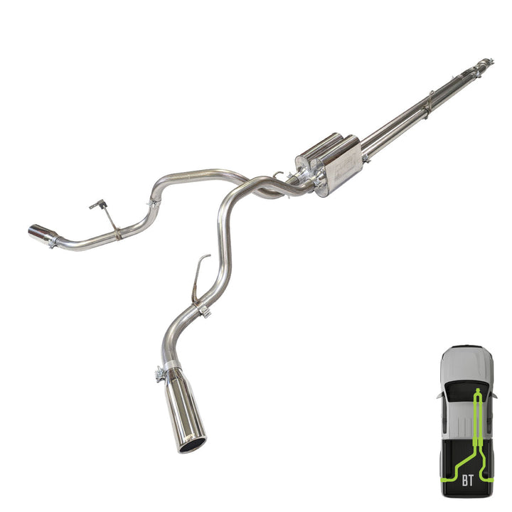 Toyota Tacoma, 2005-2023, V6, Stainless - Truck Cat-Back Dual Exhaust Kits