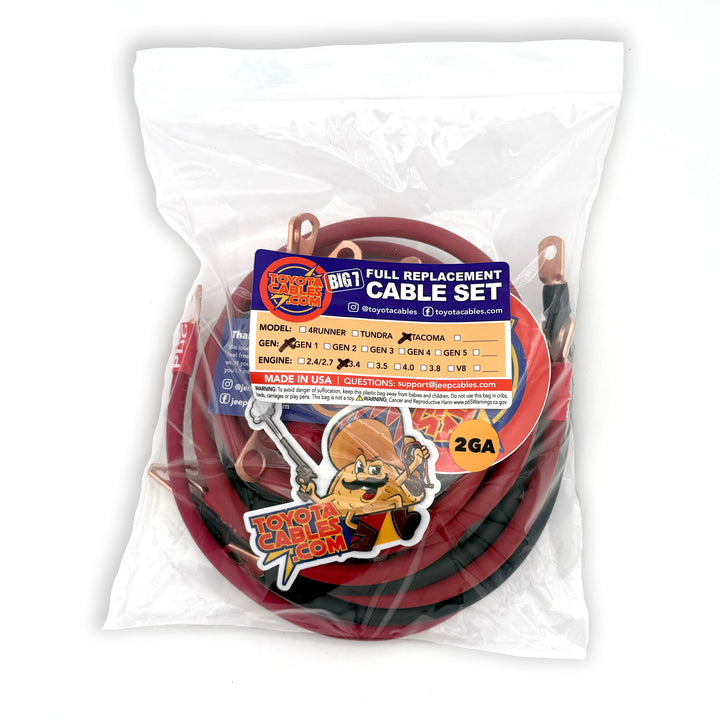 Big7Kits Big 7 Battery Cable Kit for Tacoma (1995-2004)