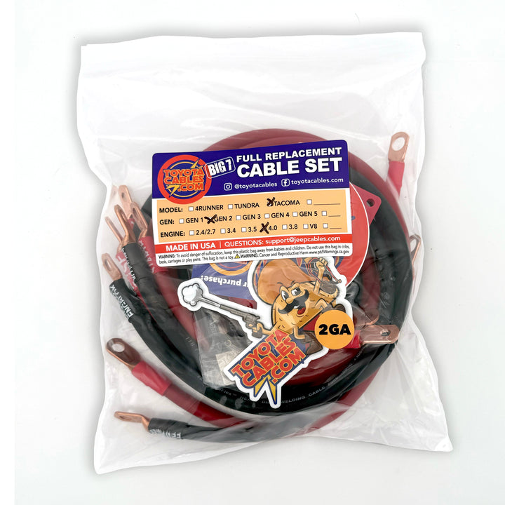 Big7Kits Battery Cable Kit for Toyota Tacoma (2005-2015)