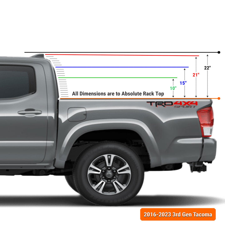 Xtrusion Overland XTR1 Bed Rack for Retrax XR Cover for Tacoma