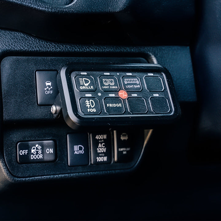 Cali Raised Vehicle Accessory 8 Switch Control System (Blue Backlighting)