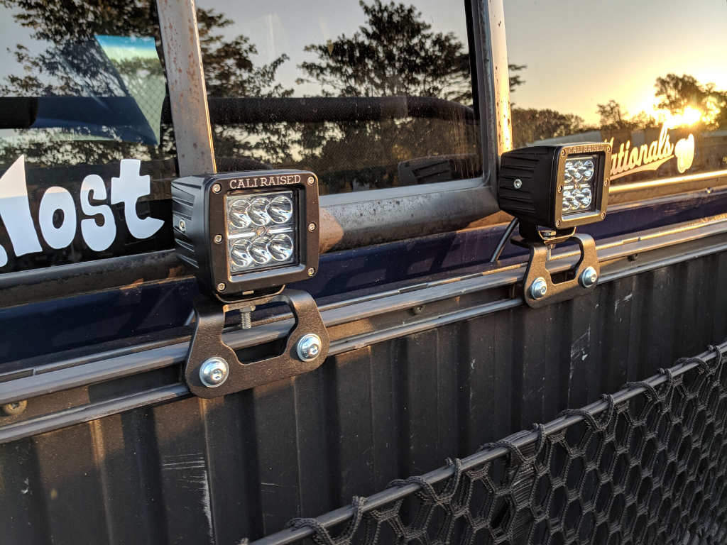 Cali Raised LED Bed Rail LED Pod Brackets Kit For Toyota Truck