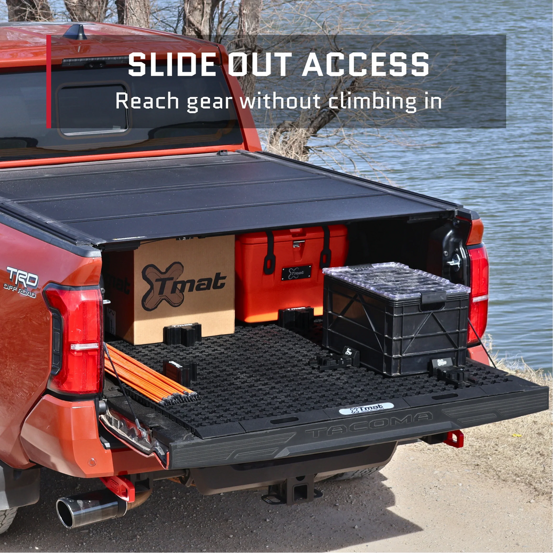 Tmat Truck Bed Organizer Slide Out Mat | Universal Fit for Long Beds 8' to 8'2"