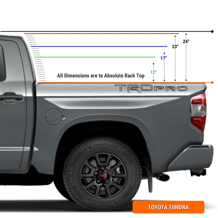 Xtrusion Overland XTR1 Bed Rack for Retrax XR Cover - Toyota Tundra