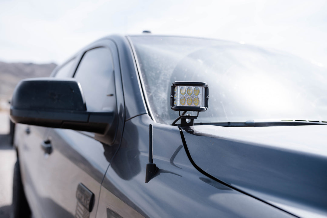 Cali Raised LED Low Profile Ditch Light Brackets Kit For Tundra (2014-2021)