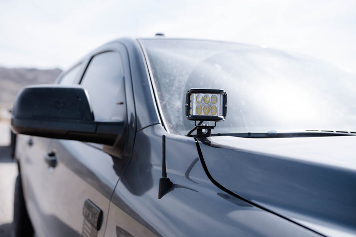Cali Raised LED Low Profile Ditch Light Brackets Kit For Tundra (2014-2021)