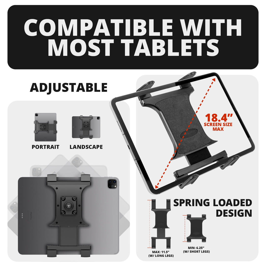 TackForm TRAXX™ - Slim Track Dash Bracket With 20LITE Phone & Tablet Mounts | 2016 - 2023 Toyota Tacoma