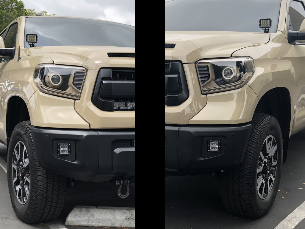 Cali Raised LED Fog Light Pod Replacements Brackets Kit for Tundra (2014-2021)