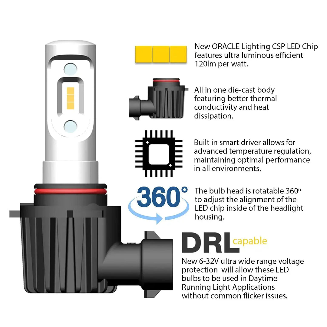 ORACLE Lighting 9012 - VSeries LED Light Bulb Conversion Kit High/Low Beam (Non-Projector)