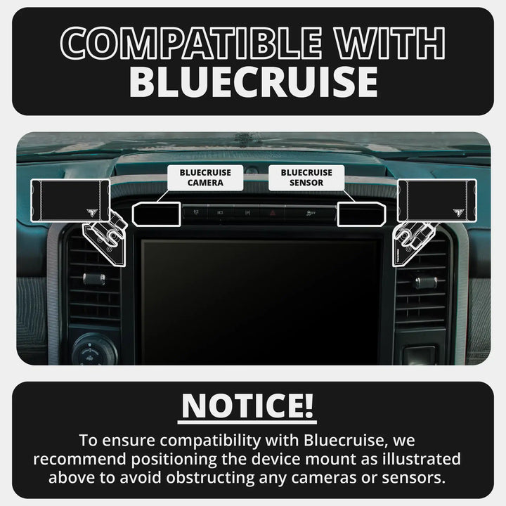 LINK™ Vent Mount Bracket With Quad Lock Magnetic Phone Holder | 2021-2026 Ford F-150/Raptor & 2023-2026 Ford Super Duty