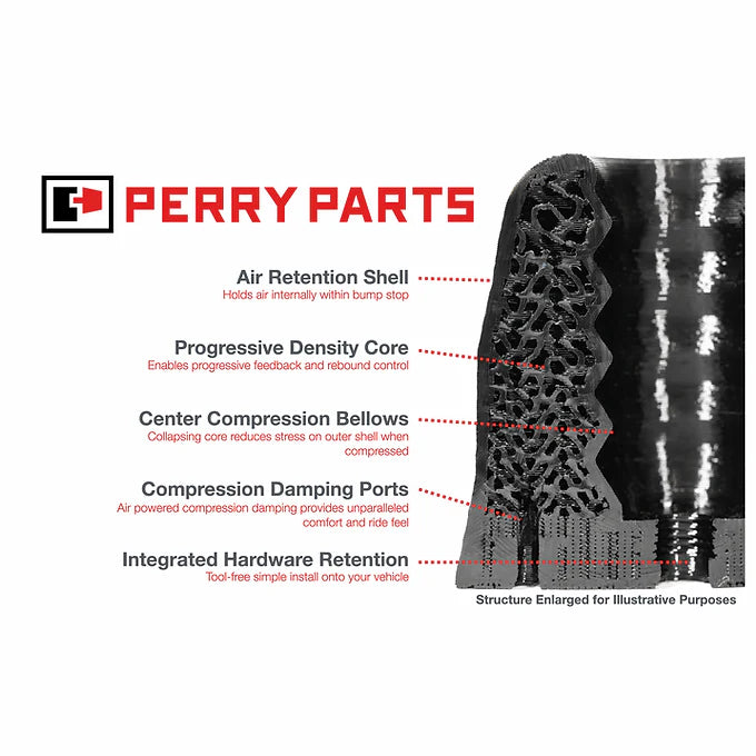 Perry Parts AB2F Front Bump Stops for 4Runner (2003-2024), Tacoma (2005-2023), FJ Cruiser (2007-2014), GX470 (2003-2009), GX460 (2010-2023)