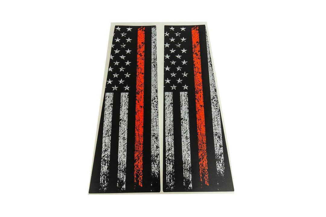 American Flag B Pillar Overlays - 2024+ Tacoma Double Cab / 2025+ 4Runner