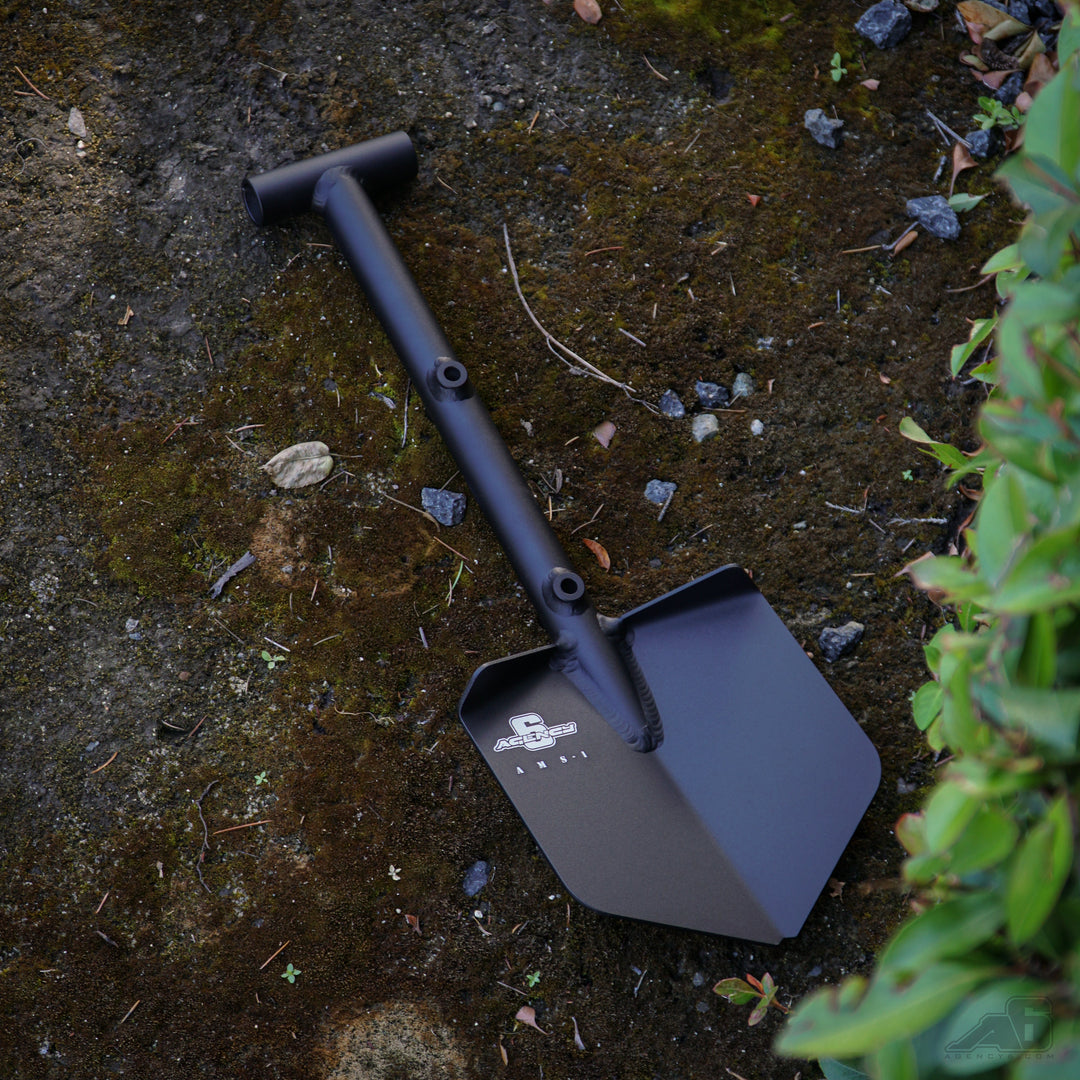 Agency6.com A6™ Adventure Mini Shovel (AMS-1) - BLACK