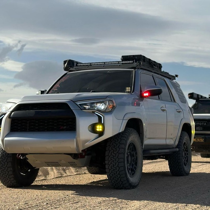 Aspire Auto Accessories LED DRL Fog Light Fang Bezel Kit for 4Runner (2014-2024)