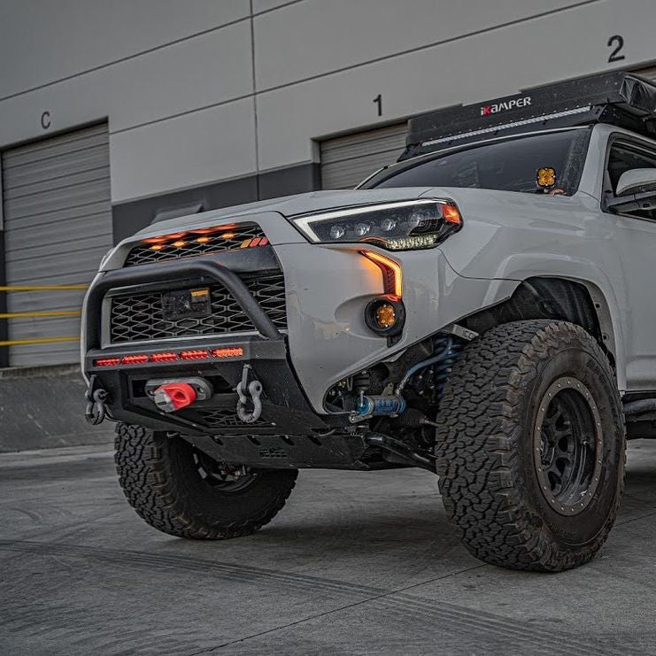 Aspire Auto Accessories LED DRL Fog Light Fang Bezel Kit for 4Runner (2014-2024)