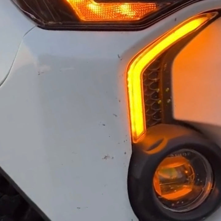 Aspire Auto Accessories LED DRL Fog Light Fang Bezel Kit for 4Runner (2014-2024)