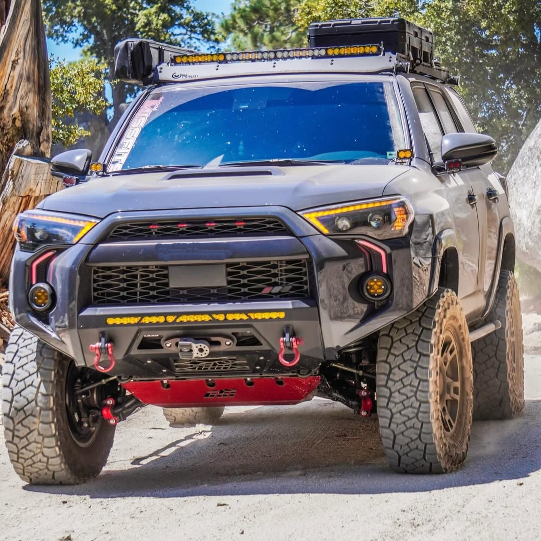 Aspire Auto Accessories LED DRL Fog Light Fang Bezel Kit for 4Runner (2014-2024)
